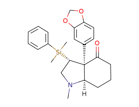 (3R,3aR,7aR)-3a-Benzo[1,3]dioxol-5-yl-3-(dimethyl-phenyl-silanyl)-1-methyl-octahydro-indol-4-one
