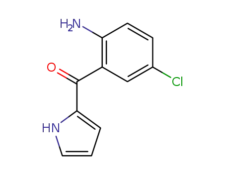 Molecular Structure of 74978-28-2 ((2-Amino-5-chlorophenyl)(1H-pyrrol-2-yl) ketone)