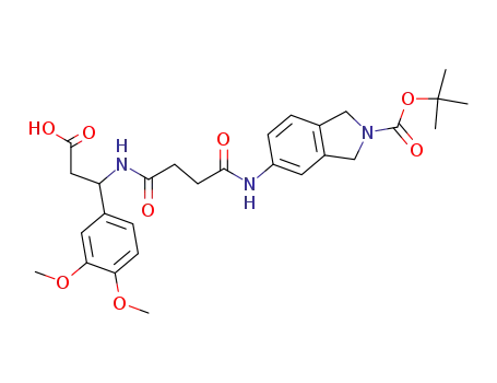 N-[4-(N-Boc-isoindolin-5-yl)amino-4-oxobutyryl]-D,L-β-(3,4-dimethoxyphenyl)-β-alanine