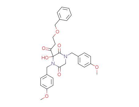 3-(3-Benzyloxy-propionyl)-3-hydroxy-1,4-bis-(4-methoxy-benzyl)-piperazine-2,5-dione