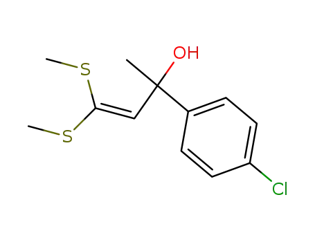 2-(4-Chloro-phenyl)-4,4-bis-methylsulfanyl-but-3-en-2-ol