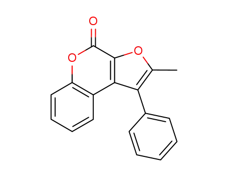 Molecular Structure of 144691-32-7 (4H-Furo[2,3-c][1]benzopyran-4-one, 2-methyl-1-phenyl-)