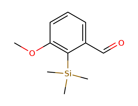 Molecular Structure of 113337-61-4 (Benzaldehyde, 3-methoxy-2-(trimethylsilyl)-)