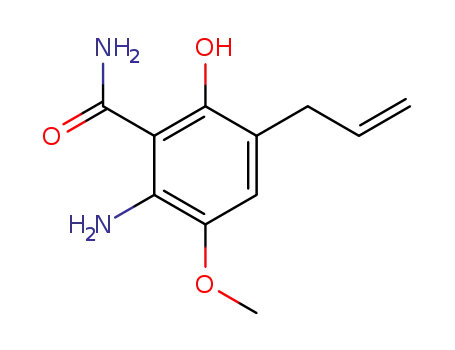 Benzamide, 2-amino-6-hydroxy-3-methoxy-5-(2-propenyl)-