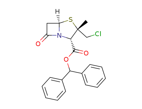benzhydryl 2α-chloromethyl-2β-methyl-6,6-dihydropenam-3α-carboxylate