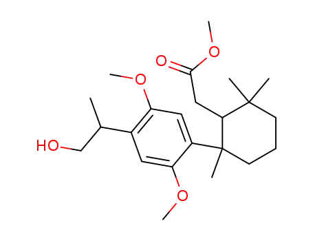 methyl 2-(4-(2-hydroxy-isopropyl)-2,5-dimethoxyphenyl)-2,6,6-trimethylcyclohexylethanoate