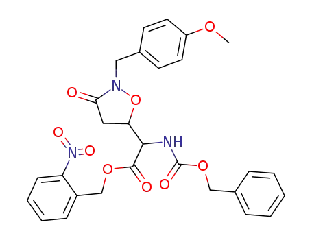 erythro, threo-DL-N-benzyloxycarbonyl-α-amino-2-(p-methoxybenzyl)-3-oxo-5-isoxazolidineacetic acid o-nitrobenzyl ester