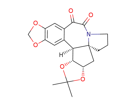 (3aα,4aS*,15bβ,15cα)-(+/-)-10-oxo-3a,6,7,15b,15c-pentahydro-2,2-dimethyl-5H-<1,3>dioxolo<4,5-h>-1,3-dioxolo<4,5>cyclopenta<1,2-a>pyrrolo-<2,1-b><3>benzazepin-9(4H)-one