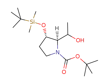 (2R,3S)-N-tert-Butyloxycarbonyl-3-(tert-butyldimethylsilanyloxy)-2-(1-hydroxyethyl)-pyrrolidine