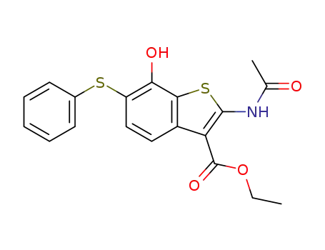 2-acetylamino-7-hydroxy-6-phenylthio-3-carbethoxybenzo<b>thiophene