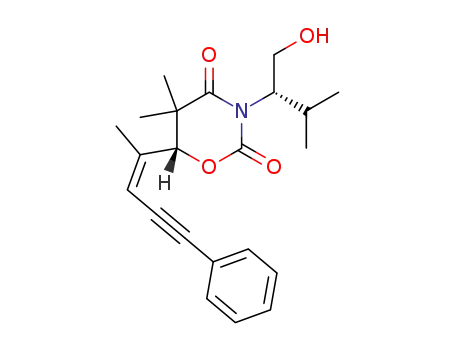 (R)-3-((S)-1-Hydroxymethyl-2-methyl-propyl)-5,5-dimethyl-6-((Z)-1-methyl-4-phenyl-but-1-en-3-ynyl)-[1,3]oxazinane-2,4-dione