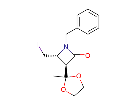 (3R,4R)-1-Benzyl-4-iodomethyl-3-(2-methyl-[1,3]dioxolan-2-yl)-azetidin-2-one