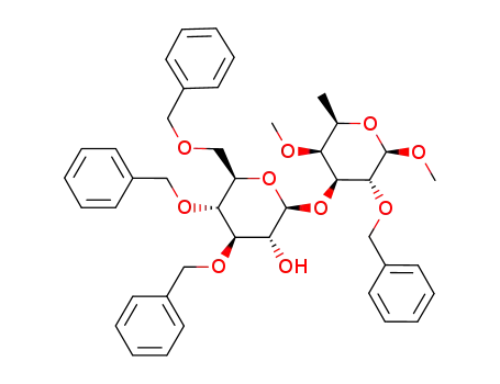 methyl 2-O-benzyl-6-deoxy-4-O-methyl-3-O-(3,4,6-tri-O-benzyl-β-D-glucopyranosyl)-β-D-galactopyranoside