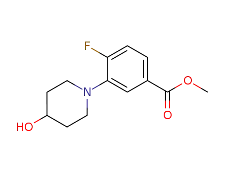 methyl 4-fluoro-3-(4-hydroxypiperidin-1-yl)benzoate