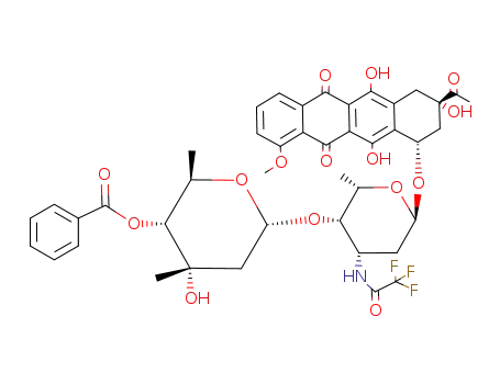 Molecular Structure of 130767-71-4 (C<sub>43</sub>H<sub>44</sub>F<sub>3</sub>NO<sub>15</sub>)