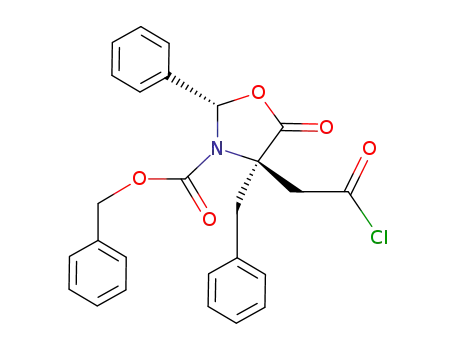 (2'S,4'R)-4'-benzyl-3'-benzyloxycarbonyl-5'-oxo-2'-phenyloxazolidin-4'-ylacetyl chloride