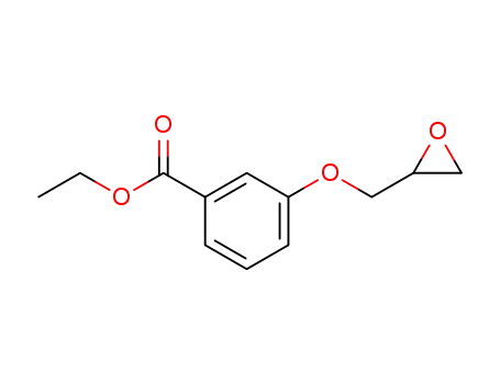 Molecular Structure of 104354-26-9 (Benzoic acid, 3-(oxiranylmethoxy)-, ethyl ester)