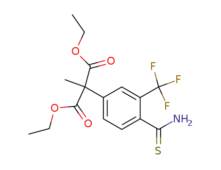 Propanedioic acid,
[4-(aminothioxomethyl)-3-(trifluoromethyl)phenyl]methyl-, diethyl ester