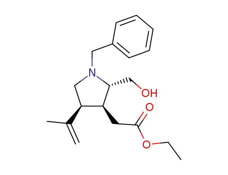 <2S-(2α,3β,4β)>-1-benzyl-2-(hydroxymethyl)-4-(1-methylethenyl)-3-pyrrolidineacetic acid ethyl ester