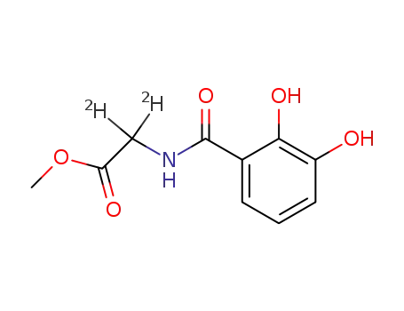 Molecular Structure of 139879-19-9 (methyl <2-<sup>2</sup>H<sub>2</sub>>-N-(2,3-dihydroxybenzoyl)glycinate)