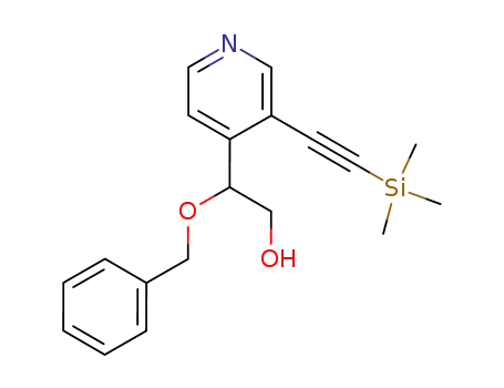Molecular Structure of 160540-47-6 (4-(1-benzyloxy-2-hydroxy)-3-trimethylsilylethynylpyridine)