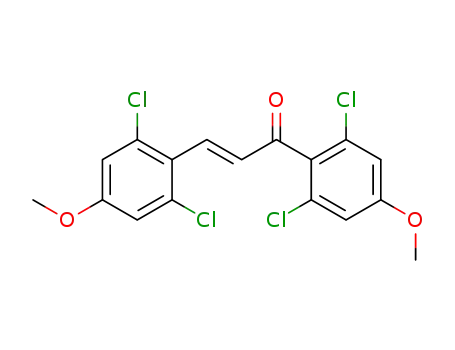 Molecular Structure of 157487-25-7 (trans-1,3-bis-(2,6-dichloro-4-methoxyphenyl)-2-propen-1-one)