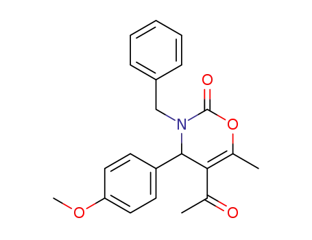 2H-1,3-Oxazin-2-one,
5-acetyl-3,4-dihydro-4-(4-methoxyphenyl)-6-methyl-3-(phenylmethyl)-