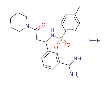 3-[3-Oxo-3-piperidin-1-yl-1-(toluene-4-sulfonylamino)-propyl]-benzamidine; hydriodide