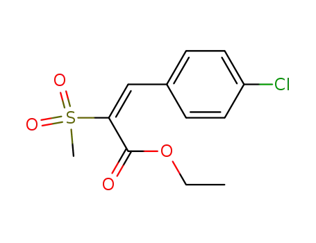 2-Propenoic acid, 3-(4-chlorophenyl)-2-(methylsulfonyl)-, ethyl ester,
(E)-