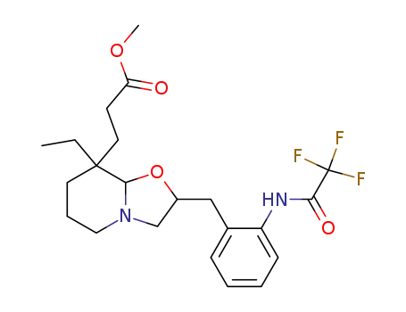 8-ethyl-8-methoxycarbonylethyl-2-(2''-trifluoroacetamidobenzyl)-2,3,6,7,8,8a-hexahydro-5H-oxazolo-<3,2-a>-pyridine