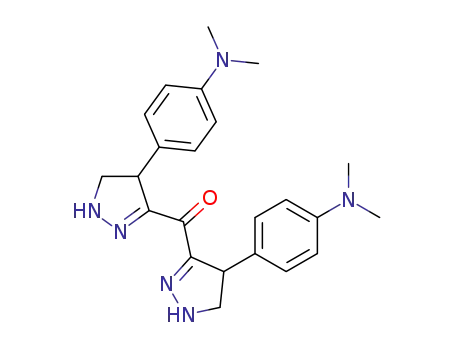 Molecular Structure of 122252-46-4 (bis (4-p-dimethylaminophenyl-2-pytazolin-3-yl) ketone)