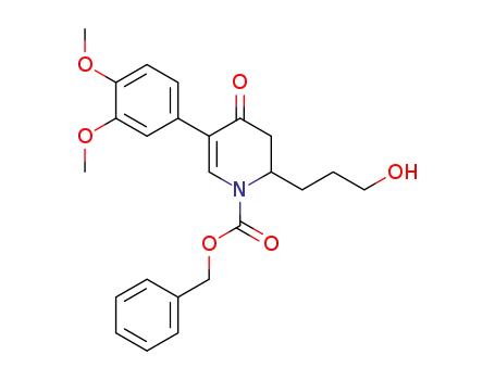 5-(3,4-Dimethoxy-phenyl)-2-(3-hydroxy-propyl)-4-oxo-3,4-dihydro-2H-pyridine-1-carboxylic acid benzyl ester