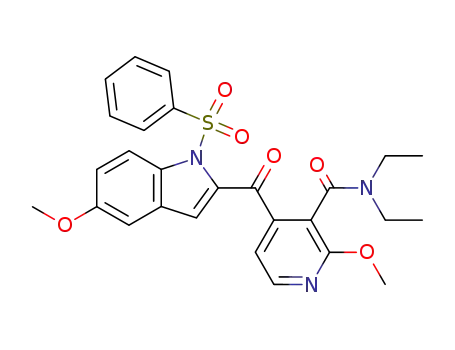 2-(1-Benzenesulfonyl-5-methoxyindolyl)-4-(3-diethylaminocarbonyl-2-methoxypyridyl)ketone