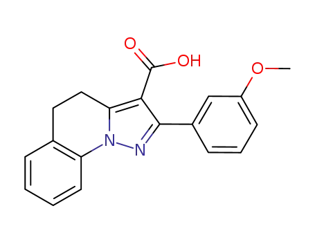 Pyrazolo[1,5-a]quinoline-3-carboxylic acid,
4,5-dihydro-2-(3-methoxyphenyl)-