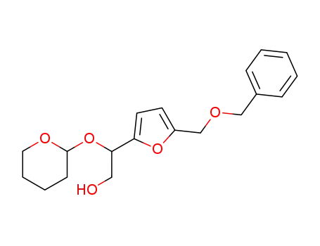 2-benzyloxymethyl-5-<2-hydroxy-1-(tetrahydropyran-2-yloxy)ethyl>furan