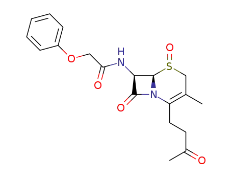 N-[(6R,7R)-3-Methyl-5,8-dioxo-2-(3-oxo-butyl)-5λ<sup>4</sup>-thia-1-aza-bicyclo[4.2.0]oct-2-en-7-yl]-2-phenoxy-acetamide