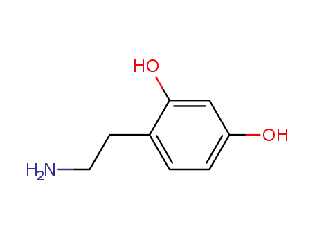Molecular Structure of 2039-62-5 (2,4-dihydroxyphenylethylamine)