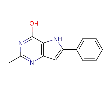 Molecular Structure of 95980-17-9 (2-methyl-6-phenylpyrrolo[3,2-d]pyrimidin-4-ol)