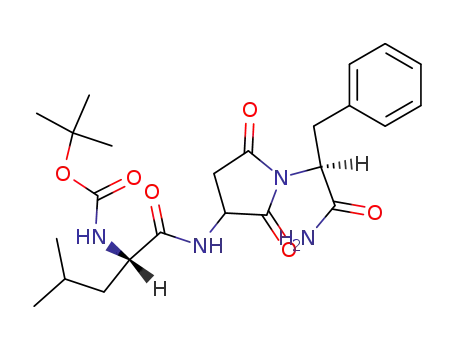 Molecular Structure of 114646-30-9 (tert-butyloxycarbonylleucyl-aminosuccinyl-phenylalaninamide)