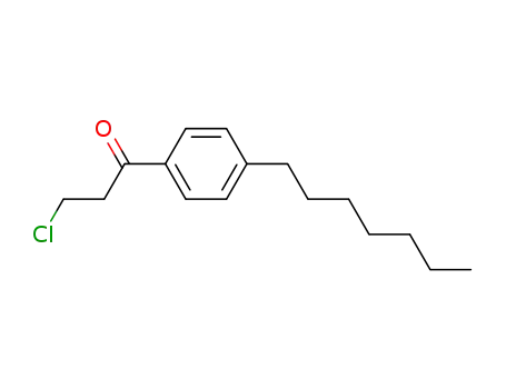Molecular Structure of 178267-78-2 (1-(4-heptylphenyl)-3-chloropropan-1-one)