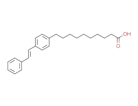 Molecular Structure of 77824-98-7 (Benzenedecanoic acid, 4-(2-phenylethenyl)-, (E)-)