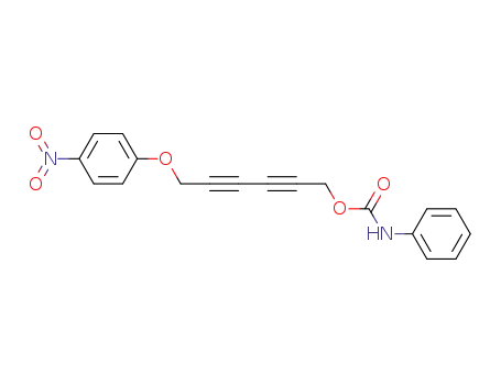 Molecular Structure of 113487-65-3 (2,4-Hexadiyn-1-ol, 6-(4-nitrophenoxy)-, phenylcarbamate (ester))