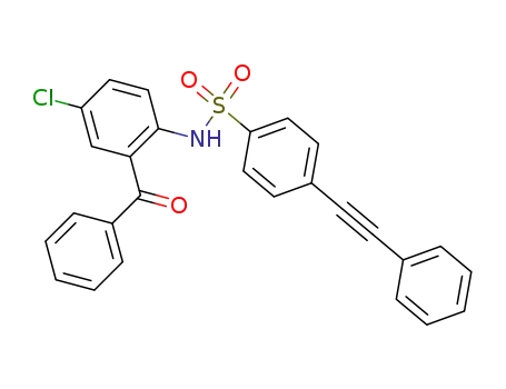 Molecular Structure of 855595-58-3 (N-(2-Benzoyl-4-chloro-phenyl)-4-phenylethynyl-benzenesulfonamide)