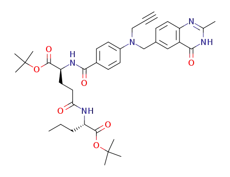 (S)-2-((S)-4-tert-Butoxycarbonyl-4-{4-[(2-methyl-4-oxo-3,4-dihydro-quinazolin-6-ylmethyl)-prop-2-ynyl-amino]-benzoylamino}-butyrylamino)-pentanoic acid tert-butyl ester
