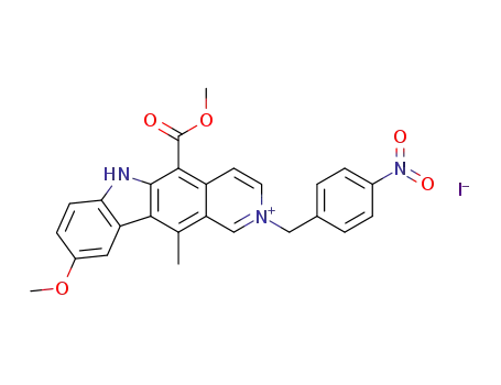 2-(4-Nitrobenzyl)-5-carbomethoxy-9-methoxy-11-methyl-6H-pyrido<4,3-b>carbazolium iodide
