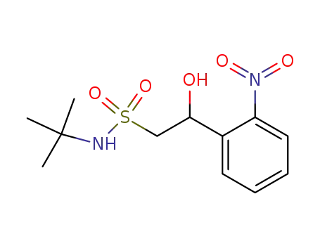 Molecular Structure of 89557-01-7 (Benzeneethanesulfonamide, N-(1,1-dimethylethyl)-b-hydroxy-2-nitro-)