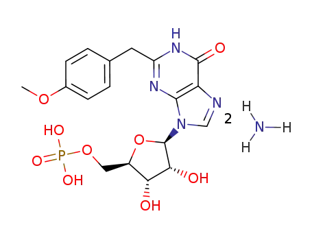 Molecular Structure of 88868-87-5 (5'-Inosinic acid, 2-[(4-methoxyphenyl)methyl]-, diammonium salt)