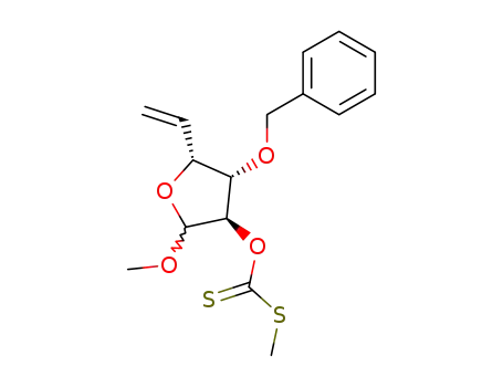 methyl 3-O-benzyl-5,6-dideoxy-2-O-<(methylthio)thiocarbonyl>-α,β-D-xylo-hex-5-enofuranoside