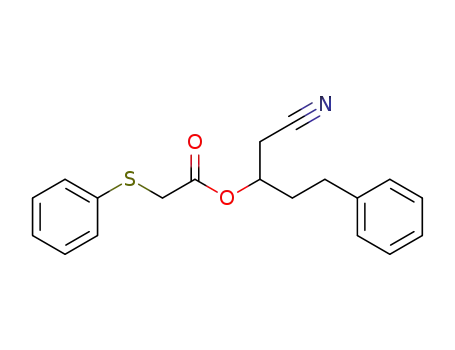 (+/-)-3-<(phenylthio)acetoxy>-5-phenylpentanenitrile