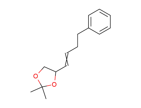 Molecular Structure of 141887-87-8 (1,3-Dioxolane, 2,2-dimethyl-4-(4-phenyl-1-butenyl)-, (S)-)